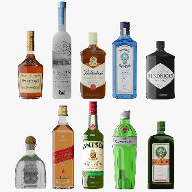 Photorealistic Liquor Collection 3D model